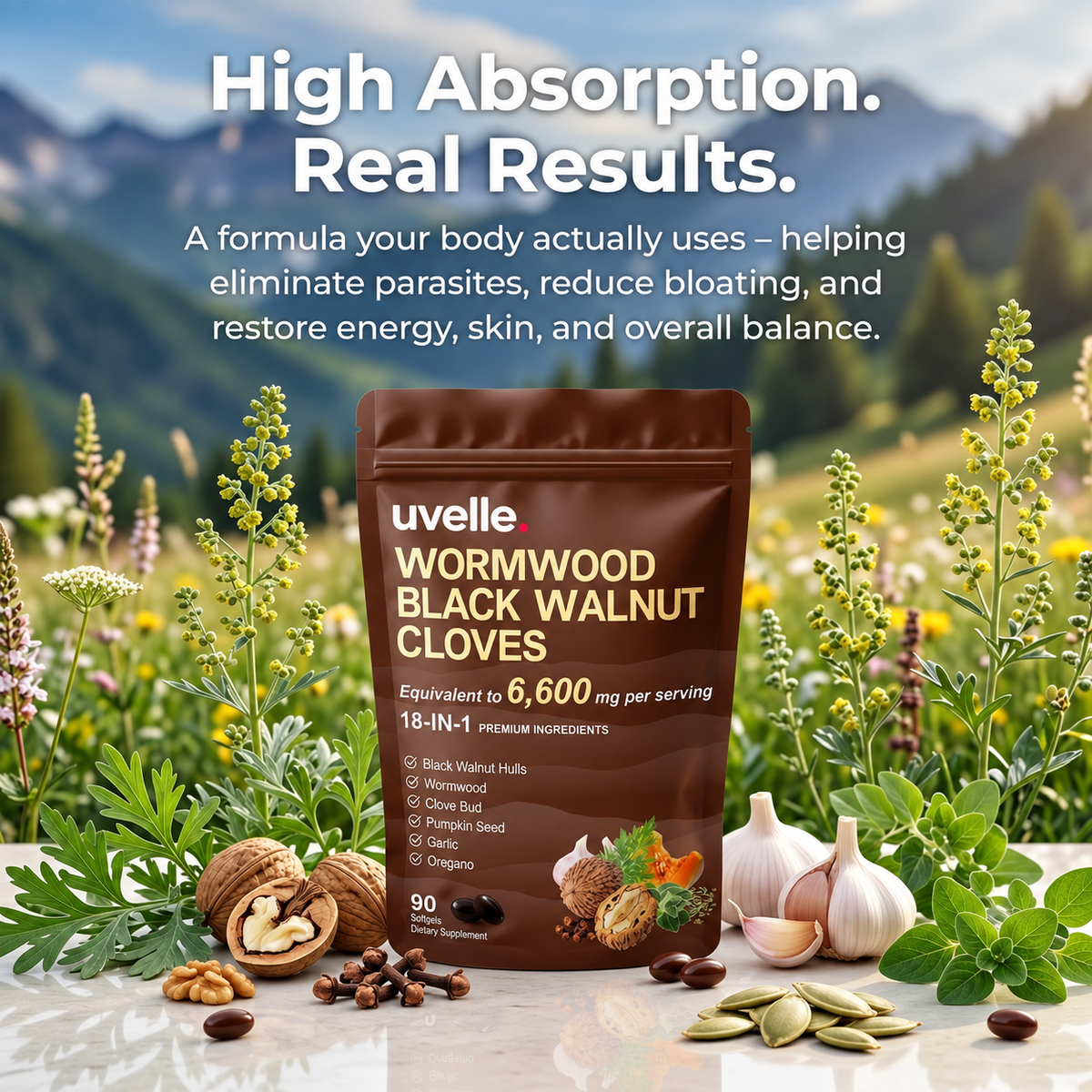 Uvelle Wormood Black Walnut Cloves